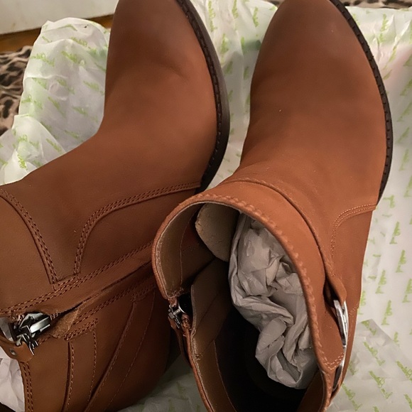 Sam Edelman Brown Leather Ankle Bootie Size 9 New - Picture 7 of 8